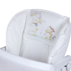 Стол-стул для кормления ''Мишутка'' белый с регулируемой спинкой, Глобэкс