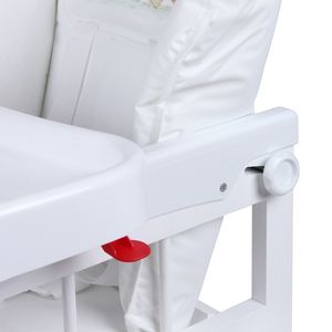 Стол-стул для кормления ''Мишутка'' белый с регулируемой спинкой, Глобэкс