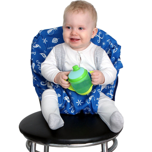 Держатель на стульчик JUMPINO (сиденье для малыша) от 6 мес до 3х лет полиэстер хлопок синий Спорт Бэби