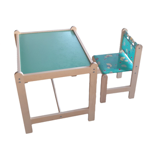 Набор игровой мебели "Малыш-2" (стол+стул) столешн. зеленая / Утки зелен. Гном