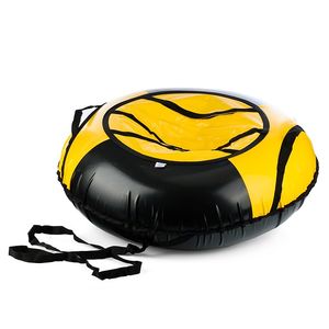 Санки-ватрушка, серия "Спорт", 120см, черно-желтая (в пакете)